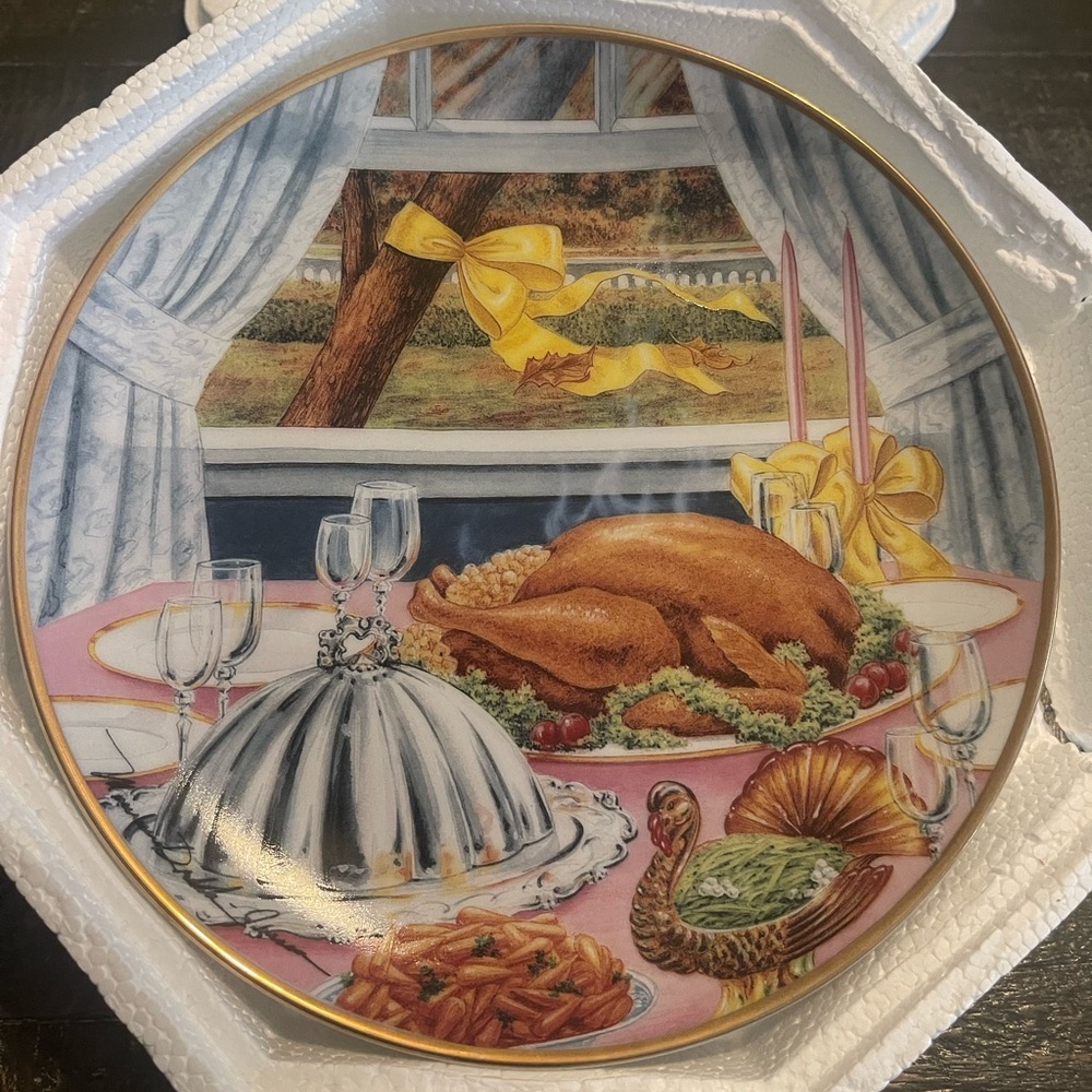 Franklin Mint A Thankful Celebration Limited Edition Porcelain Plate